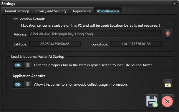 Life Journal v1.4.0.0: Improved Performance, Weather, Image attachments and more...