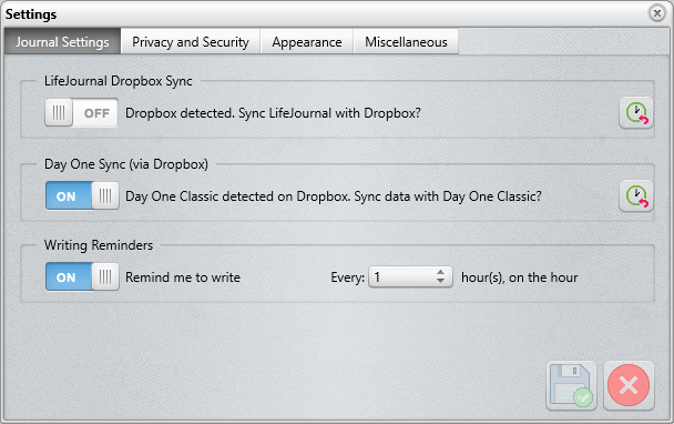 Life Journal Support: Life Journal Does Not Detect Dropbox / Day One