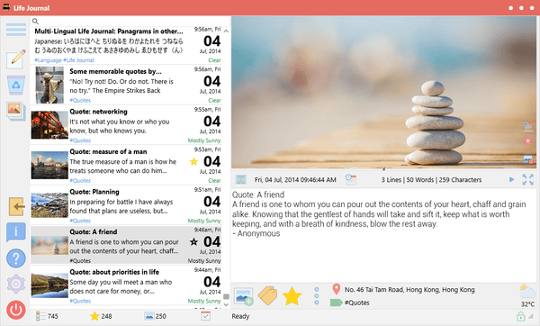 Life Journal - A beautiful, secure, full featured journal/diary app (compatible with Day One)